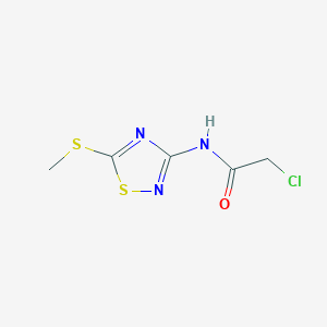 B1608960 2-Chloro-N-[5-(methylsulfanyl)-1,2,4-thiadiazol-3-yl]acetamide CAS No. 78429-98-8