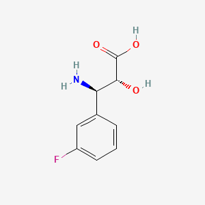 molecular formula C9H10FNO3 B1608963 (2R,3R)-3-amino-3-(3-fluorophenyl)-2-hydroxypropanoic acid CAS No. 959573-06-9