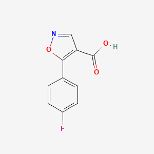molecular formula C10H6FNO3 B1609012 5-(4-氟苯基)异恶唑-4-羧酸 CAS No. 618383-51-0