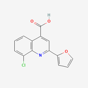 molecular formula C14H8ClNO3 B1609015 8-氯-2-(2-呋喃基)喹啉-4-羧酸 CAS No. 52413-55-5