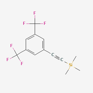 B1609038 (3,5-Bis(trifluoromethyl)phenylethynyl)trimethylsilane CAS No. 618092-28-7