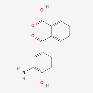 molecular formula C14H11NO4 B1609054 2-(3-Amino-4-hydroxybenzoyl)benzoic acid CAS No. 41378-34-1