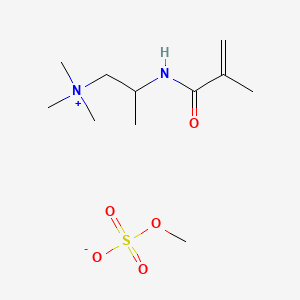 molecular formula C11H24N2O5S B1609056 Trimethyl(2-((2-methyl-1-oxoallyl)amino)propyl)ammonium methyl sulphate CAS No. 51441-65-7