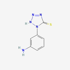 molecular formula C7H7N5S B1609058 1-(3-Aminophenyl)-5-mercaptotetrazole CAS No. 23249-96-9