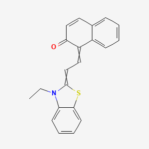 molecular formula C21H17NOS B1609076 2(1H)-Naphthalenone, 1-[2-(3-ethyl-2(3H)-benzothiazolylidene)ethylidene]- CAS No. 95697-53-3