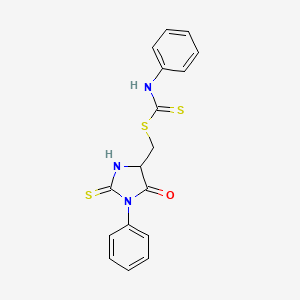 molecular formula C17H15N3OS3 B1609086 PTH-(S-phenylthiocarbamyl)cysteine CAS No. 4094-50-2