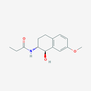 molecular formula C14H19NO3 B016091 N-[(1R,2R)-1,2,3,4-四氢-1-羟基-7-甲氧基-2-萘基]丙酰胺 CAS No. 88058-70-2