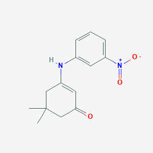 5,5-Dimethyl-3-[(3-nitrophenyl)amino]cyclohex-2-en-1-one
