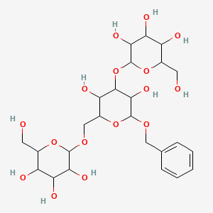 molecular formula C25H38O16 B1609106 2-[[3,5-Dihydroxy-6-phenylmethoxy-4-[3,4,5-trihydroxy-6-(hydroxymethyl)oxan-2-yl]oxyoxan-2-yl]methoxy]-6-(hydroxymethyl)oxane-3,4,5-triol CAS No. 149022-23-1