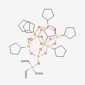 molecular formula C41H72O13Si9 B1609112 PSS-Trivinylsilyloxy-Heptacyclopentyl substituted CAS No. 352538-79-5