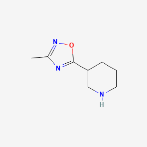 molecular formula C8H13N3O B1609157 3-(3-甲基-1,2,4-恶二唑-5-基)哌啶 CAS No. 902837-17-6