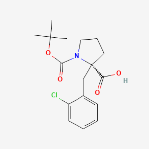 molecular formula C17H22ClNO4 B1609160 (S)-1-(叔丁氧羰基)-2-(2-氯苄基)吡咯烷-2-羧酸 CAS No. 706806-67-9