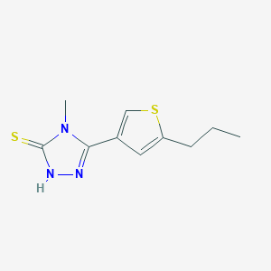 molecular formula C10H13N3S2 B1609163 4-methyl-5-(5-propylthien-3-yl)-4H-1,2,4-triazole-3-thiol CAS No. 588687-53-0
