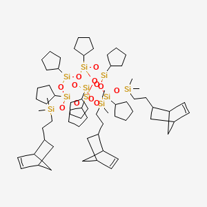 molecular formula C68H120O12Si10 B1609170 Tris(dimethyl(norbornenylethyl)silyloxy& CAS No. 307496-41-9