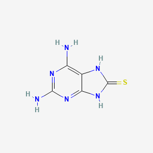 molecular formula C5H6N6S B1609176 2,6-Diamino-9H-purine-8-thiol CAS No. 462066-71-3
