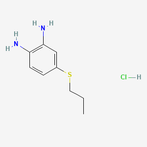 molecular formula C9H15ClN2S B1609184 4-(Propylthio)benzene-1,2-diamine hydrochloride CAS No. 57780-76-4