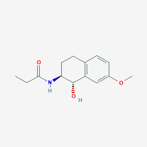molecular formula C14H19NO3 B016092 N-[(1S,2S)-1,2,3,4-四氢-1-羟基-7-甲氧基-2-萘甲基]丙酰胺 CAS No. 88058-73-5