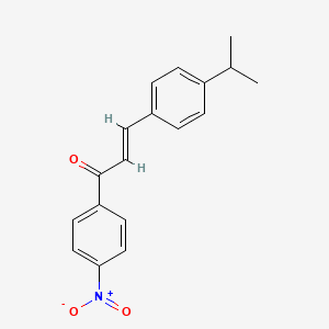 molecular formula C18H17NO3 B1609223 3-(4-异丙基苯基)-1-(4-硝基苯基)丙-2-烯-1-酮 CAS No. 89807-54-5