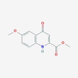 molecular formula C12H11NO4 B1609243 Methyl 6-methoxy-4-oxo-1,4-dihydroquinoline-2-carboxylate CAS No. 82633-20-3