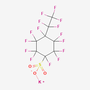 molecular formula C8HF15KO3S B1609259 Cyclohexanesulfonic acid, 1,2,2,3,3,4,5,5,6,6-decafluoro-4-(1,1,2,2,2-pentafluoroethyl)-, potassium salt (1:1) CAS No. 335-24-0