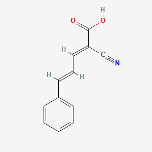 molecular formula C12H9NO2 B1609287 (2E,4E)-2-cyano-5-phenylpenta-2,4-dienoic acid CAS No. 24139-57-9