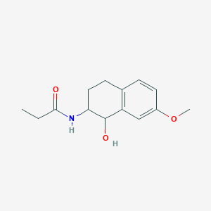 molecular formula C14H19NO3 B016093 N-(1-羟基-7-甲氧基-1,2,3,4-四氢萘-2-基)丙酰胺 CAS No. 887407-57-0