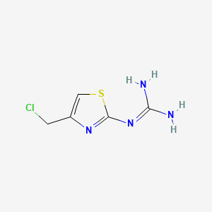 molecular formula C5H7ClN4S B1609308 2-(4-(Chloromethyl)thiazol-2-YL)guanidine CAS No. 81152-53-6