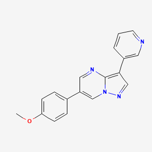 molecular formula C18H14N4O B1609316 6-(4-甲氧基苯基)-3-(吡啶-3-基)吡唑并[1,5-a]嘧啶 CAS No. 216661-72-2