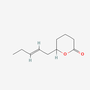molecular formula C10H16O2 B1609331 2H-Pyran-2-one, tetrahydro-6-(2-pentenyl)- CAS No. 34686-71-0