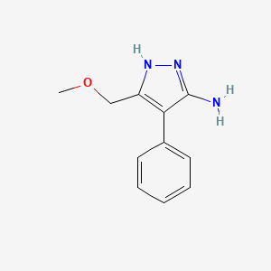 B1609337 3-(methoxymethyl)-4-phenyl-1H-pyrazol-5-amine CAS No. 895042-86-1