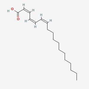 B1609365 (2Z,4Z,6Z)-octadeca-2,4,6-trienoic acid CAS No. 27213-43-0