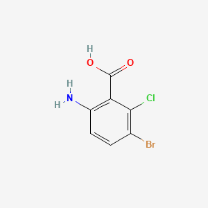 molecular formula C7H5BrClNO2 B1609366 苯甲酸, 6-氨基-3-溴-2-氯- CAS No. 3030-19-1