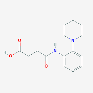 molecular formula C15H19N2O3- B1609376 N-(2-哌啶-1-基-苯基)-琥珀酰胺酸 CAS No. 436088-44-7