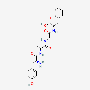 molecular formula C23H28N4O6 B1609396 Tyrosyl-alanyl-glycyl-phenylalanine CAS No. 67706-17-6