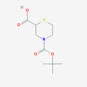 B160940 4-(Tert-butoxycarbonyl)thiomorpholine-2-carboxylic acid CAS No. 134676-67-8