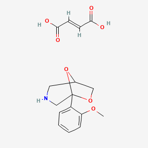 5-(2-Methoxyphenyl)-6,8-dioxa-3-azabicyclo(3.2.1)octane (Z)-2-butenedioate (1:1)