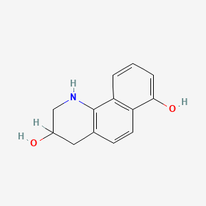 molecular formula C13H13NO2 B1609409 1,2,3,4-Tetrahydrobenzo[h]quinoline-3,7-diol CAS No. 5855-89-0