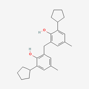 molecular formula C25H32O2 B1609445 2,2'-Methylenebis(6-cyclopentyl-p-cresol) CAS No. 64062-73-3