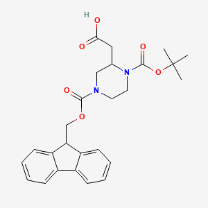 molecular formula C26H30N2O6 B1609450 1-Boc-4-Fmoc-piperazine-2-acetic acid CAS No. 885949-85-9