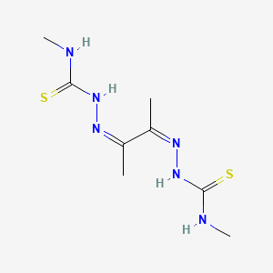 molecular formula C8H16N6S2 B1609474 1-methyl-3-[(Z)-[(3Z)-3-(methylcarbamothioylhydrazinylidene)butan-2-ylidene]amino]thiourea CAS No. 63618-91-7