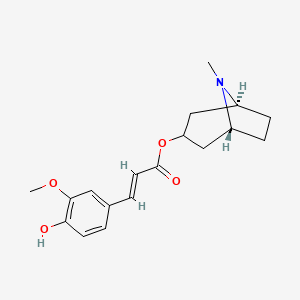 molecular formula C18H23NO4 B1609478 Tropan-3alpha-yl ferulate CAS No. 86702-58-1