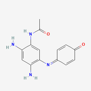 N-(2,4-Diamino-5-(4-oxocyclohexa-2,5-dienylideneamino)phenyl)acetamide