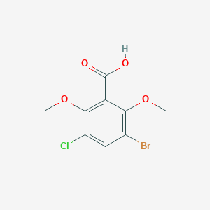 molecular formula C9H7BrClO4- B1609490 3-Bromo-5-chloro-2,6-dimethoxybenzoic acid CAS No. 73219-92-8
