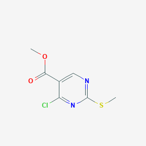 molecular formula C7H7ClN2O2S B1609511 甲基4-氯-2-(甲硫基)嘧啶-5-羧酸酯 CAS No. 38275-39-7