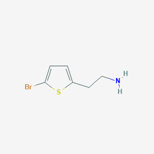 molecular formula C6H9BrNS+ B1609519 2-(5-Bromothiophen-2-yl)ethan-1-amine CAS No. 86423-64-5