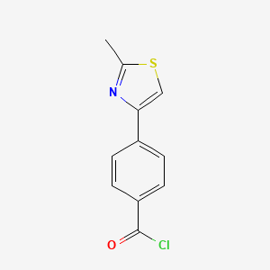 molecular formula C11H8ClNOS B1609524 4-(2-Methyl-1,3-thiazol-4-yl)benzoyl chloride CAS No. 857283-93-3