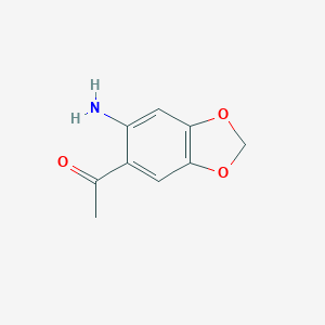 molecular formula C9H9NO3 B160953 1-(6-Aminobenzo[d][1,3]dioxol-5-yl)ethanone CAS No. 28657-75-2