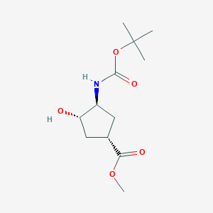 methyl (1S,3S,4S)-3-hydroxy-4-[(2-methylpropan-2-yl)oxycarbonylamino]cyclopentane-1-carboxylate