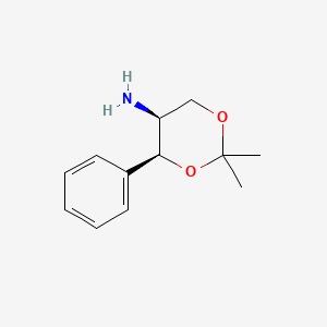 molecular formula C12H17NO2 B1609534 (4S,5S)-2,2-Dimethyl-4-phenyl-1,3-dioxan-5-amine CAS No. 35019-66-0