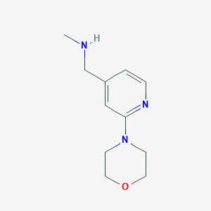 molecular formula C11H17N3O B1609555 N-甲基-N-[(2-吗啉-4-基吡啶-4-基)甲基]胺 CAS No. 869901-11-1